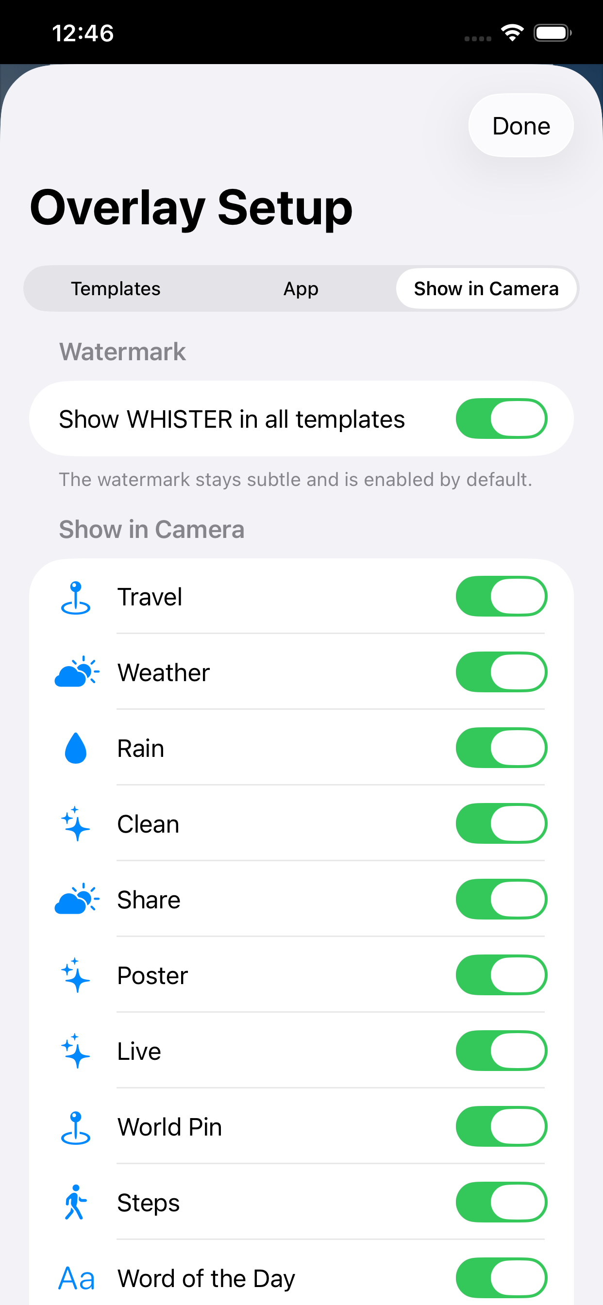 Overlay-Setup in Whister